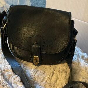Dooney & Bourke Black Crossbody Bag with Gold Hardware